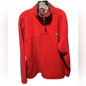 💚#2306 EUC Maroon/Gray Counter Culture Men’s Fleece 1/4 Zip Pullover